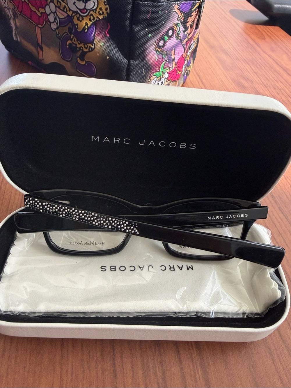 Marc Jacobs Black Crystal-Embellished Women’s Eyeglasses